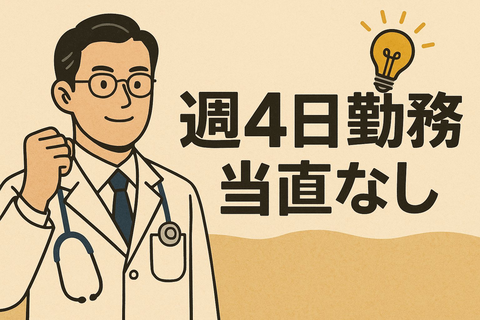 医師が「週4日勤務」「当直なし」を叶える転職戦略