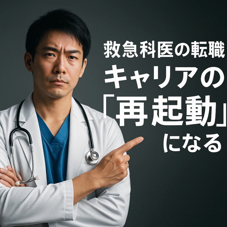 【2025年最新】救急科医の転職はキャリアの再起動！燃え尽きを防ぎ年収・QOLを最大化する「攻めの転身」と求人選びの極意
