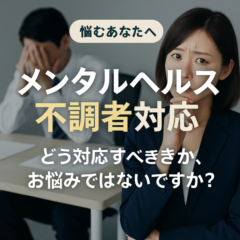 メンタルヘルス不調者対応のリアル
